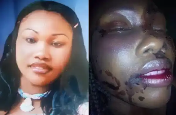 Horrific video of a Nigerian man beating and kicking his wife at their home (Watch Video)